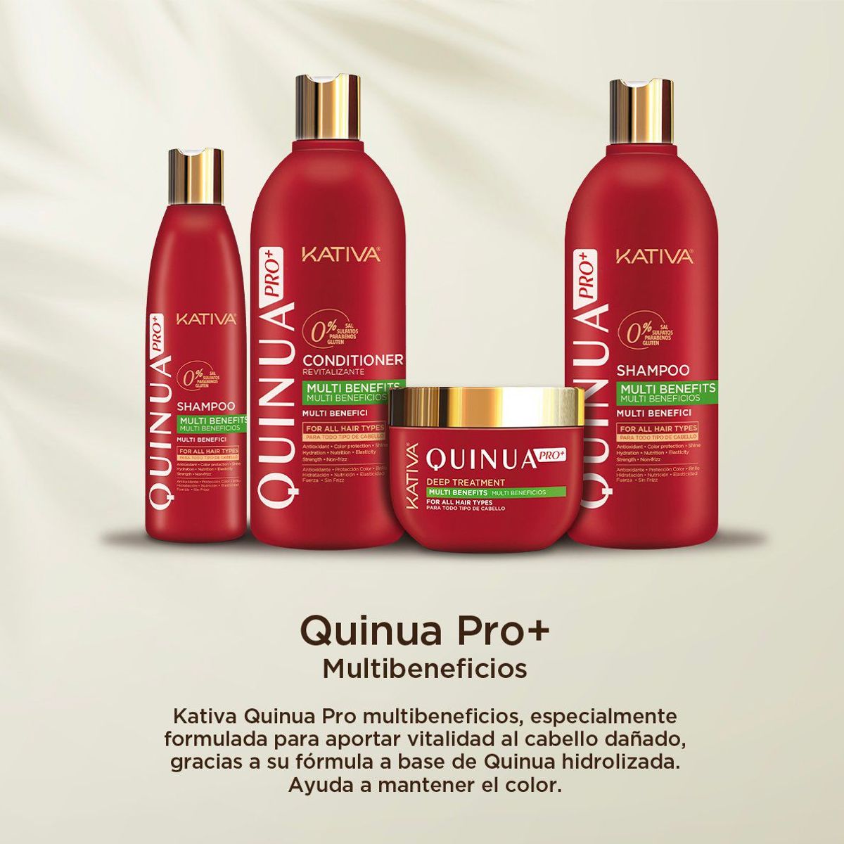 KATIVA - Shampoo Kativa Quinua Pro Envase 500 mL