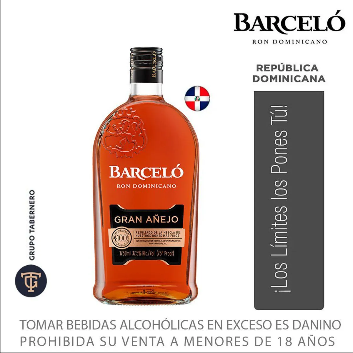 BARCELO - Ron Barceló Gran Añejo Botella 1.75 L