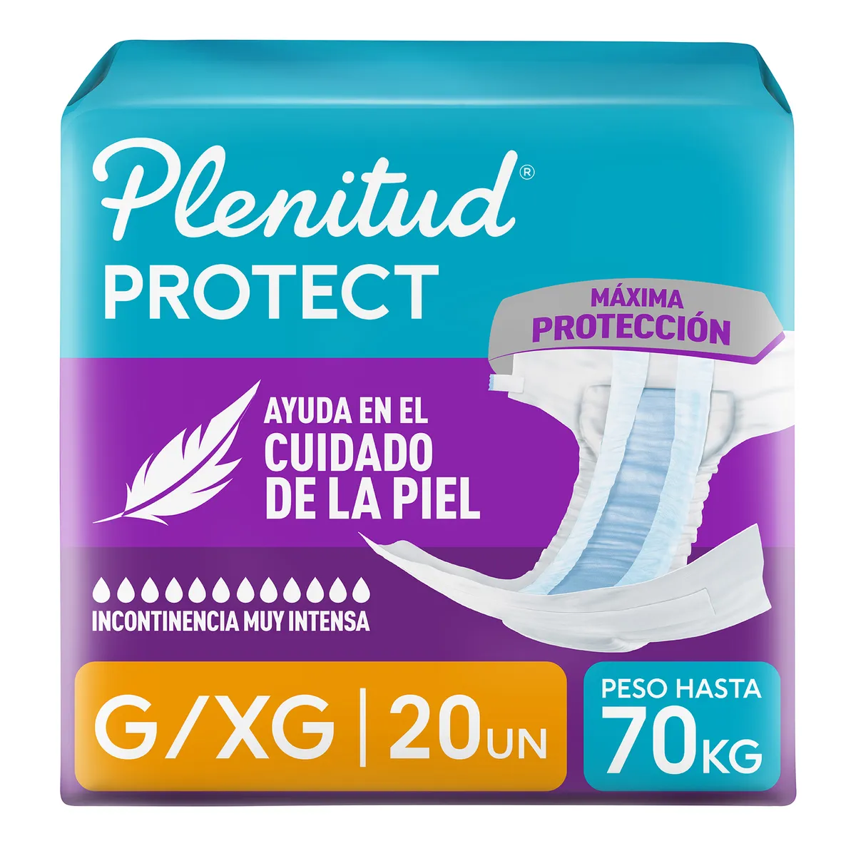 PLENITUD - Pañal para Adulto Plenitud Unisex Talla G/XG Empaque 20 Und
