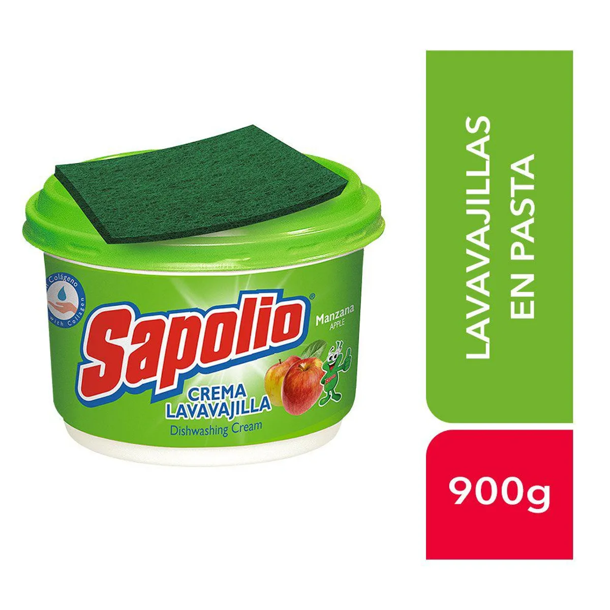 SAPOLIO - Lavavajillas Sapolio Manzana Envase 900 g