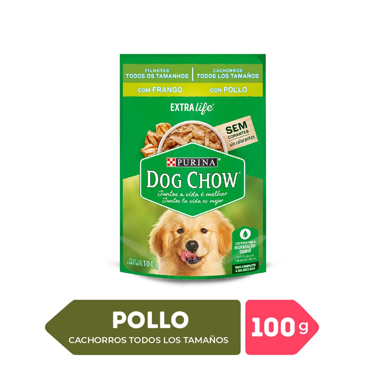 DOG CHOW - Alimento Húmedo Cachorros Dog Chow Pollo Doypack 100 g
