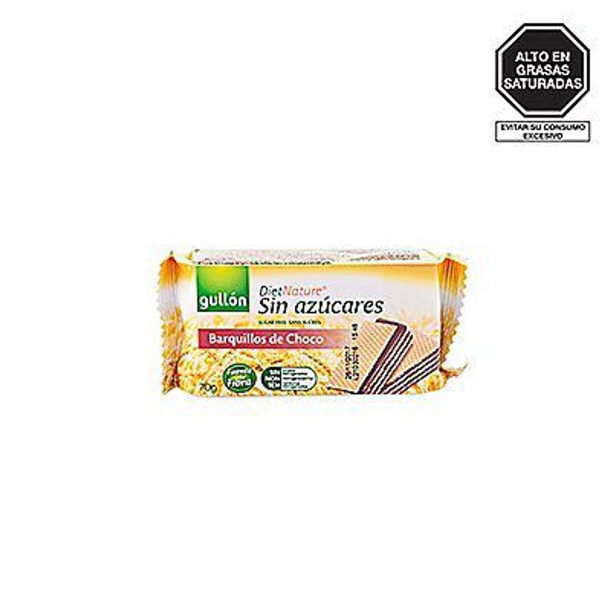 GULLON - Barquillo Chocolate Gullon Sin Azúcar Empaque 70 g