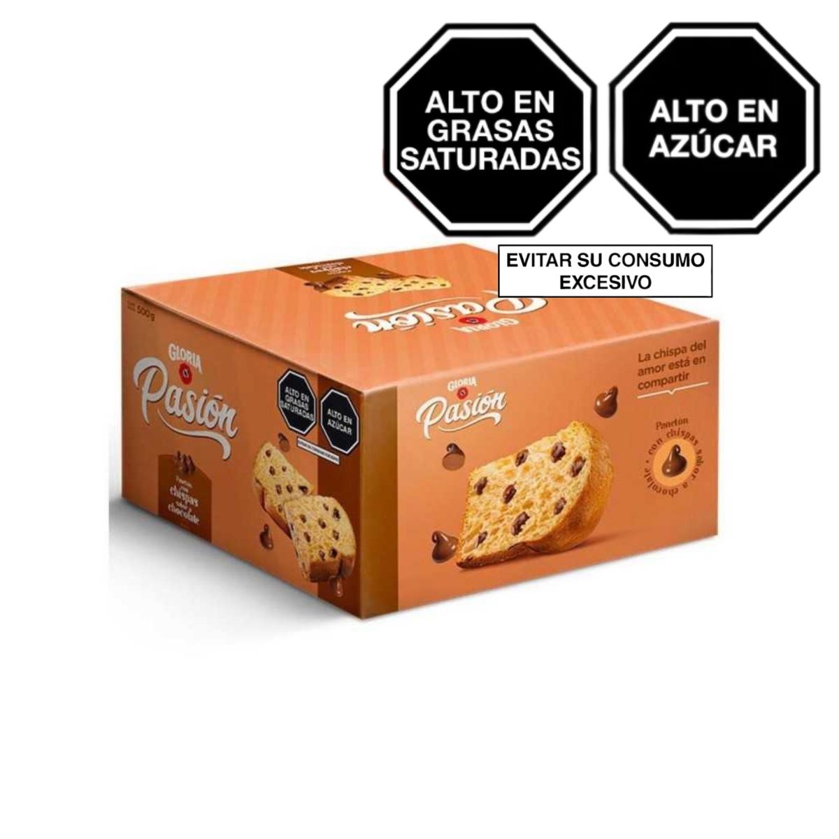 GLORIA - Panetón Gloria Pasión Chispas de Chocolate Caja 500 g