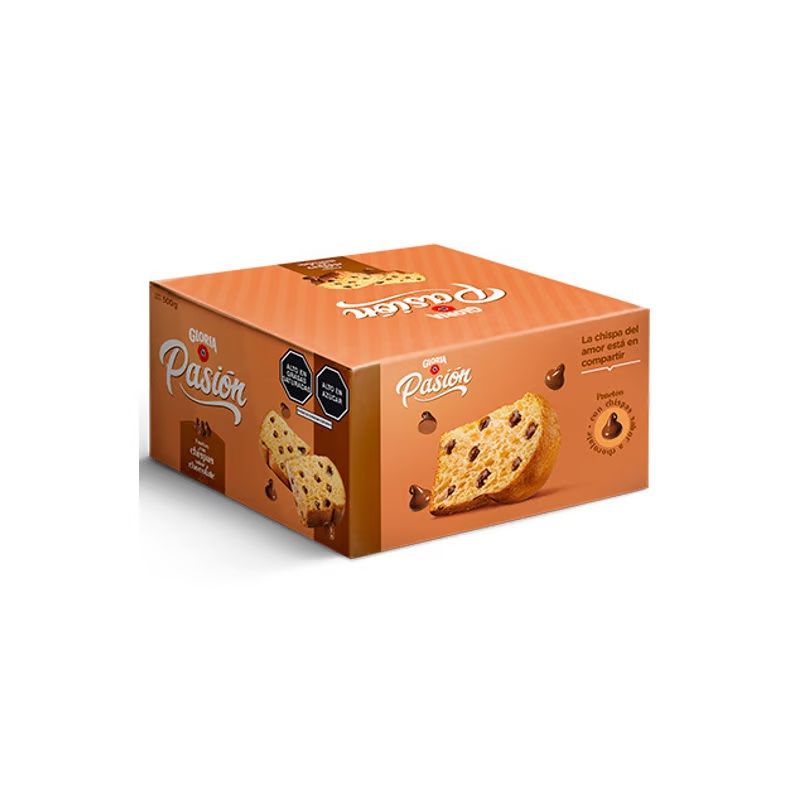GLORIA - Bizcocho Gloria Pasión con Chispas Chocolate Caja 500 g