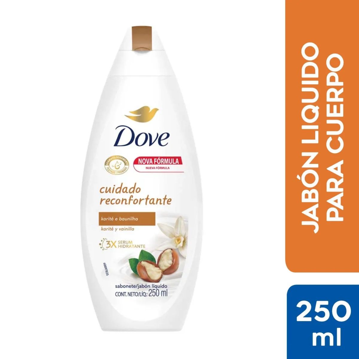 DOVE - Jabón Líquido Dove Karité y Vainilla Envase 250 mL