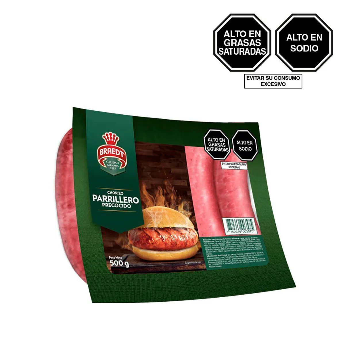 BRAEDT - Chorizo Premium Parrillero Braedt Empaque 500 g