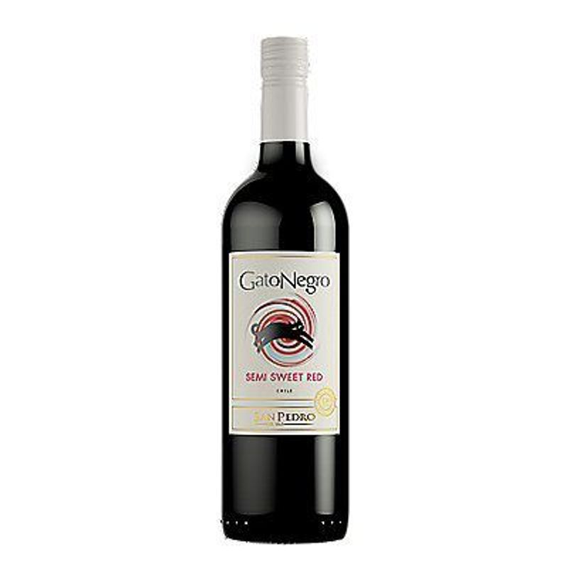 GATO NEGRO - Vino Gato Negro Semi Sweet Red Botella 750 mL