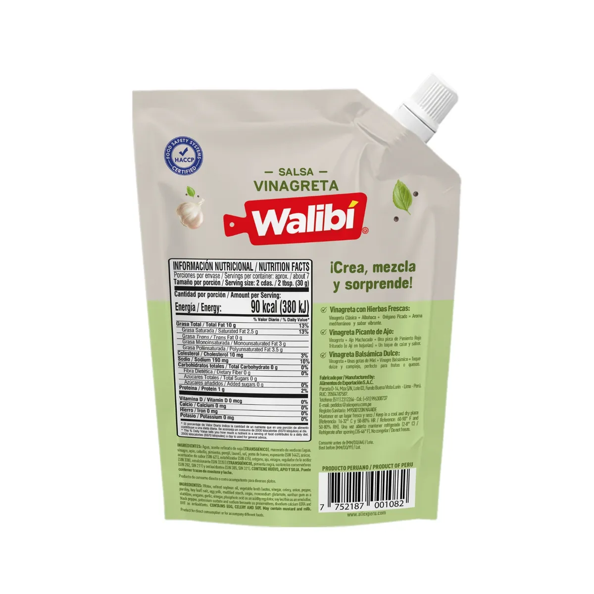 WALIBI - Salsa Vinagreta Walibi Doypack 200 g