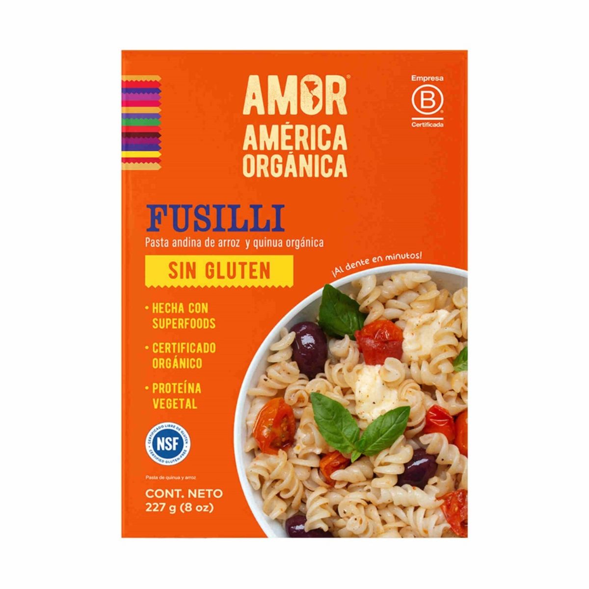 AMERICA ORGANICA - Fusilli Orgánico América Bolsa 227 g
