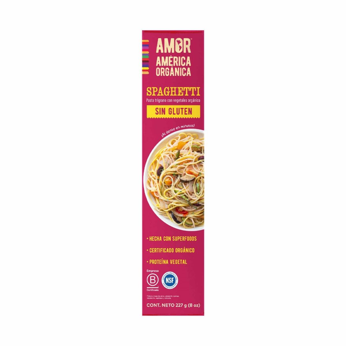 AMERICA ORGANICA - Spaghetti Trigrano Orgánico América Bolsa 227 g