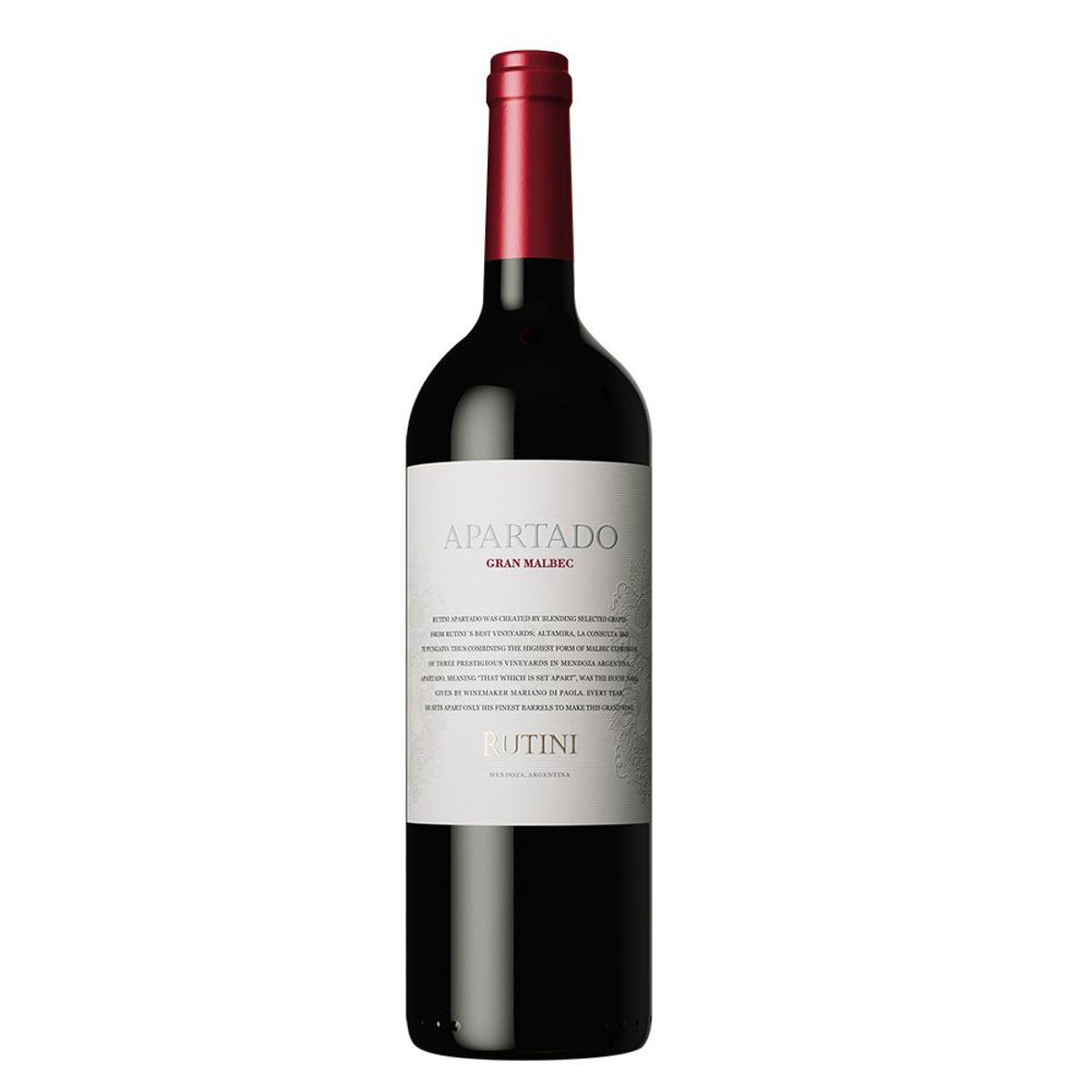 RUTINI - Vino Ruttini Apartado Malbec Botella 750 mL