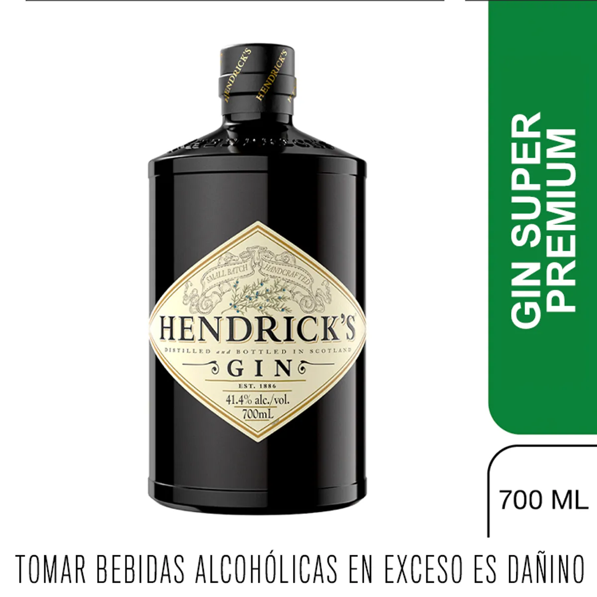 HENDRICKS - Gin Hendricks Escocés Botella 700 mL