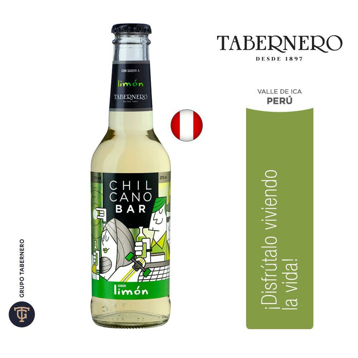 TABERNERO - Bebida RTD Tabernero Chilcano Bar Limón Botella 275 mL
