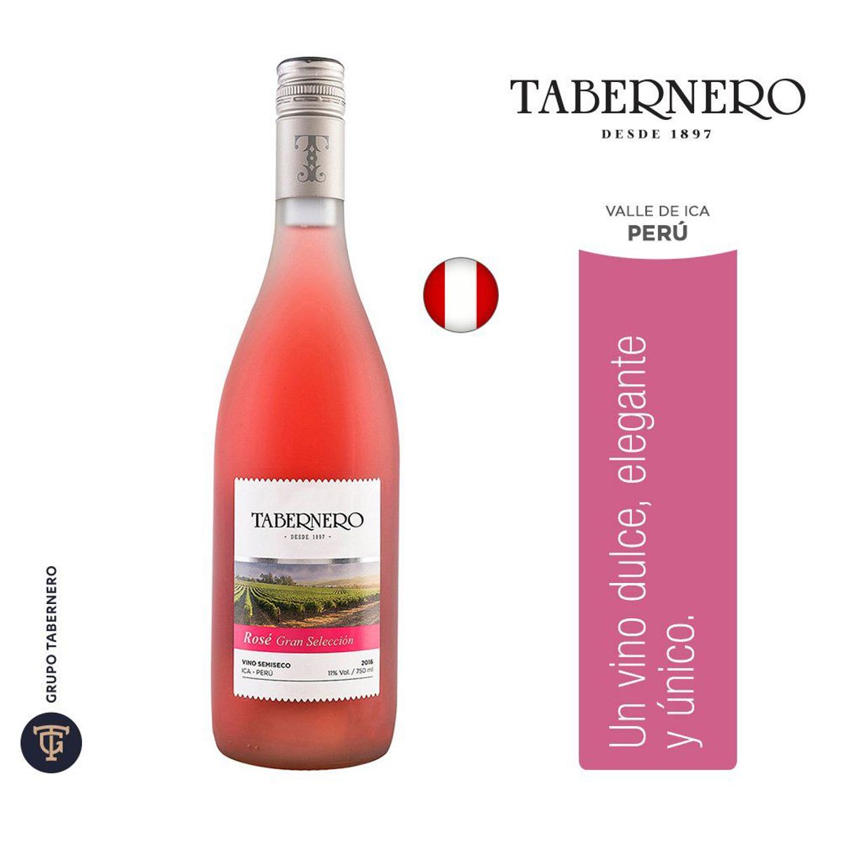 TABERNERO - Vino Tabernero Rosé Gran Selección Botella 750 mL