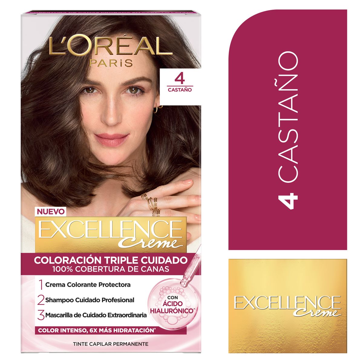 EXCELLENCE - Tinte Excellence Tono 4 Castaño