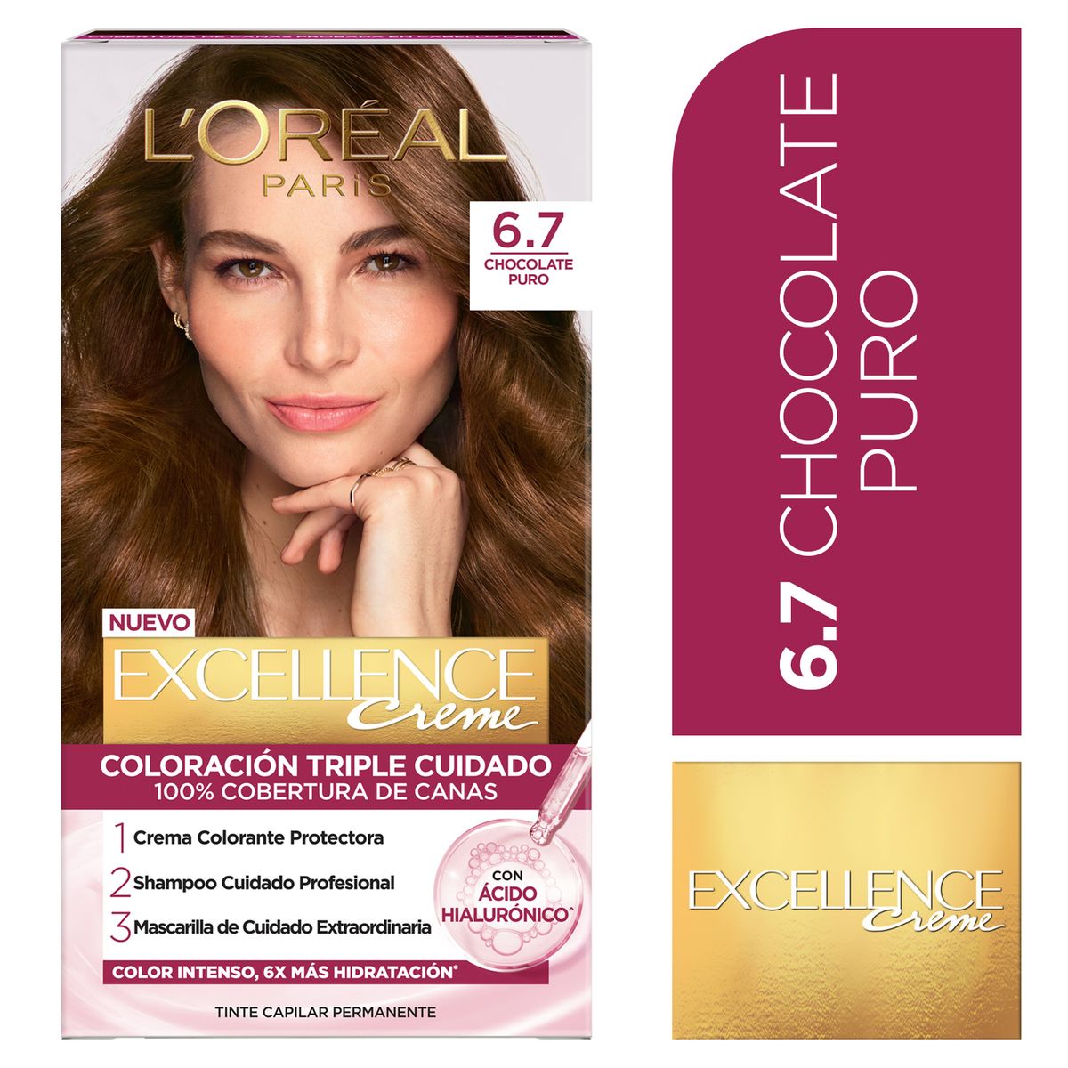 EXCELLENCE - Tinte Excellence Tono 6.7 Chocolate Puro