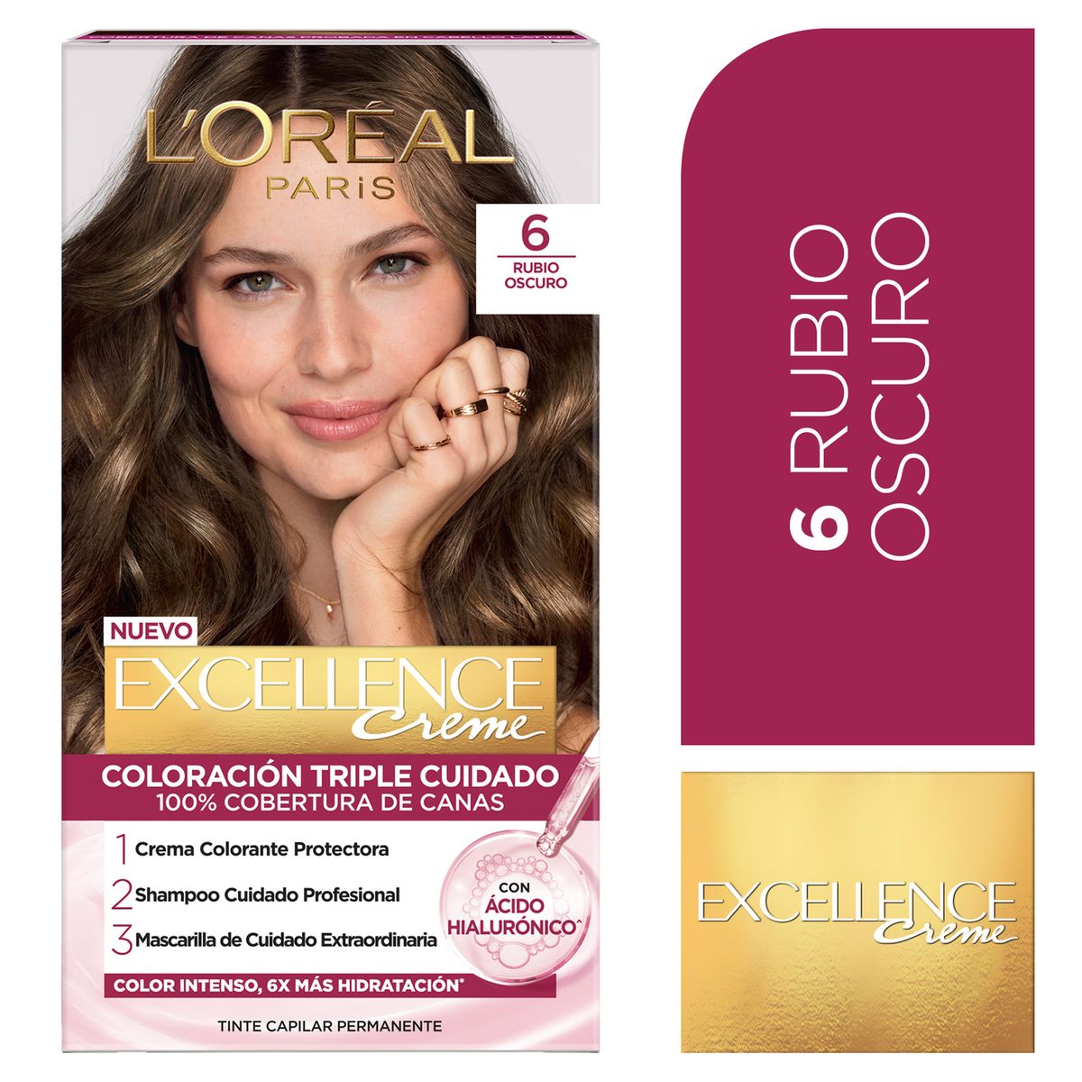 EXCELLENCE - Tinte Excellence Tono 6 Rubio Oscuro