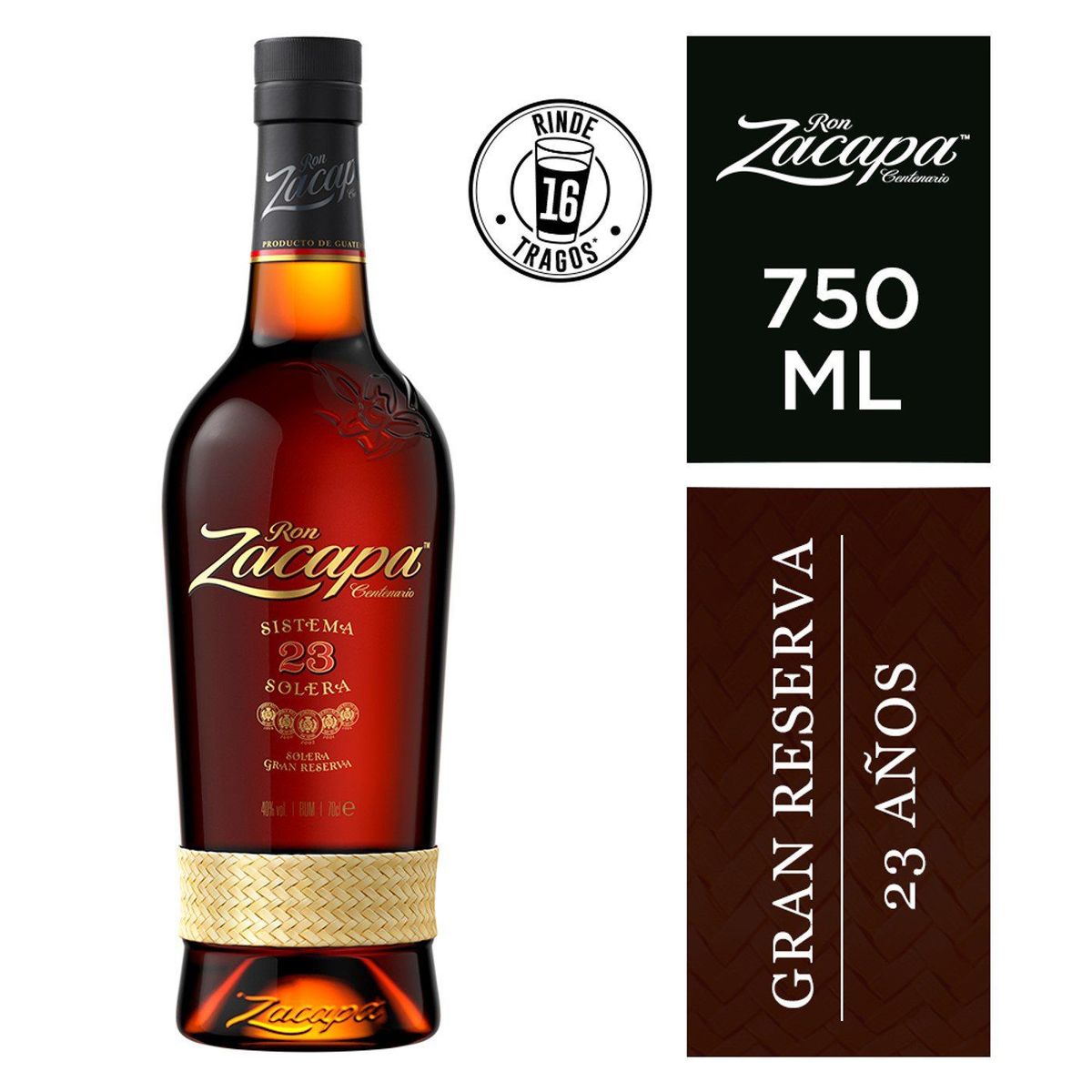 ZACAPA - Ron Zacapa Centenario 23 Años Botella 750 mL