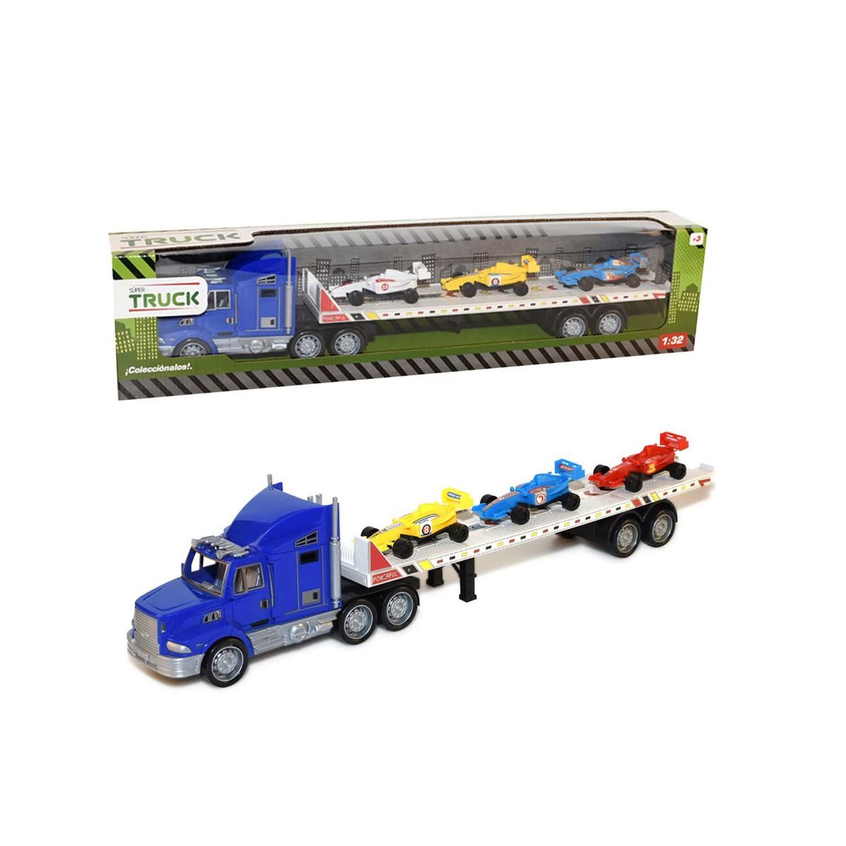 PENG YE TOYS - Camión Remolque con Vehículos 55 cm