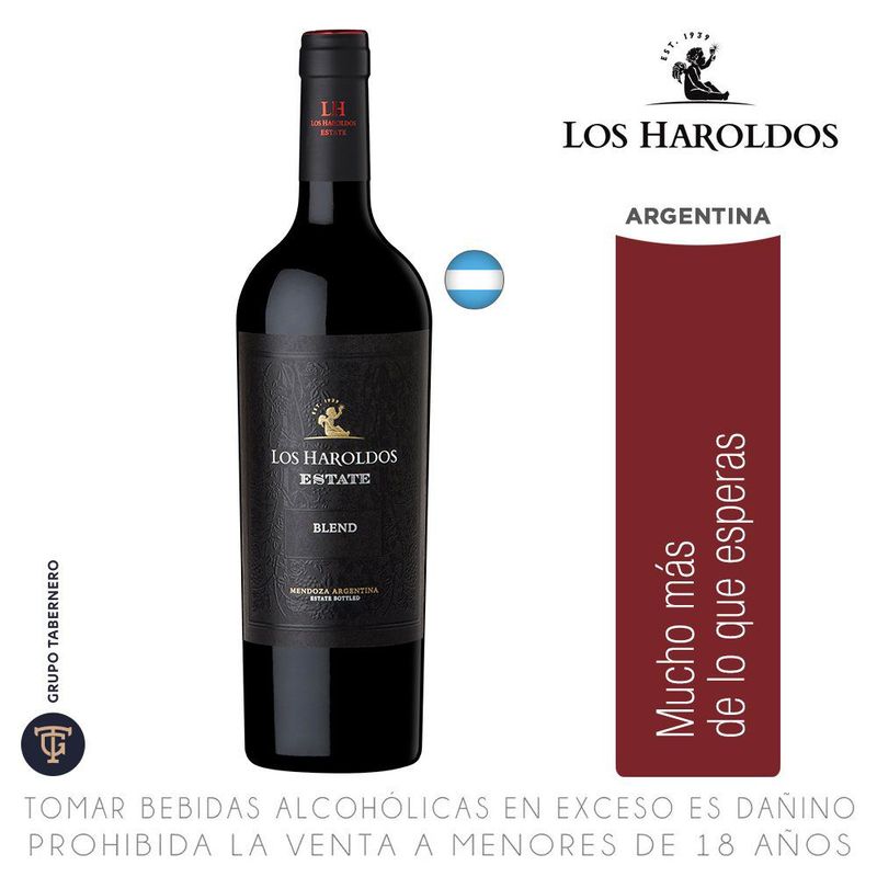 LOS HAROLDOS - Vino Los Haroldos Tinto Blend State Botella 750 mL