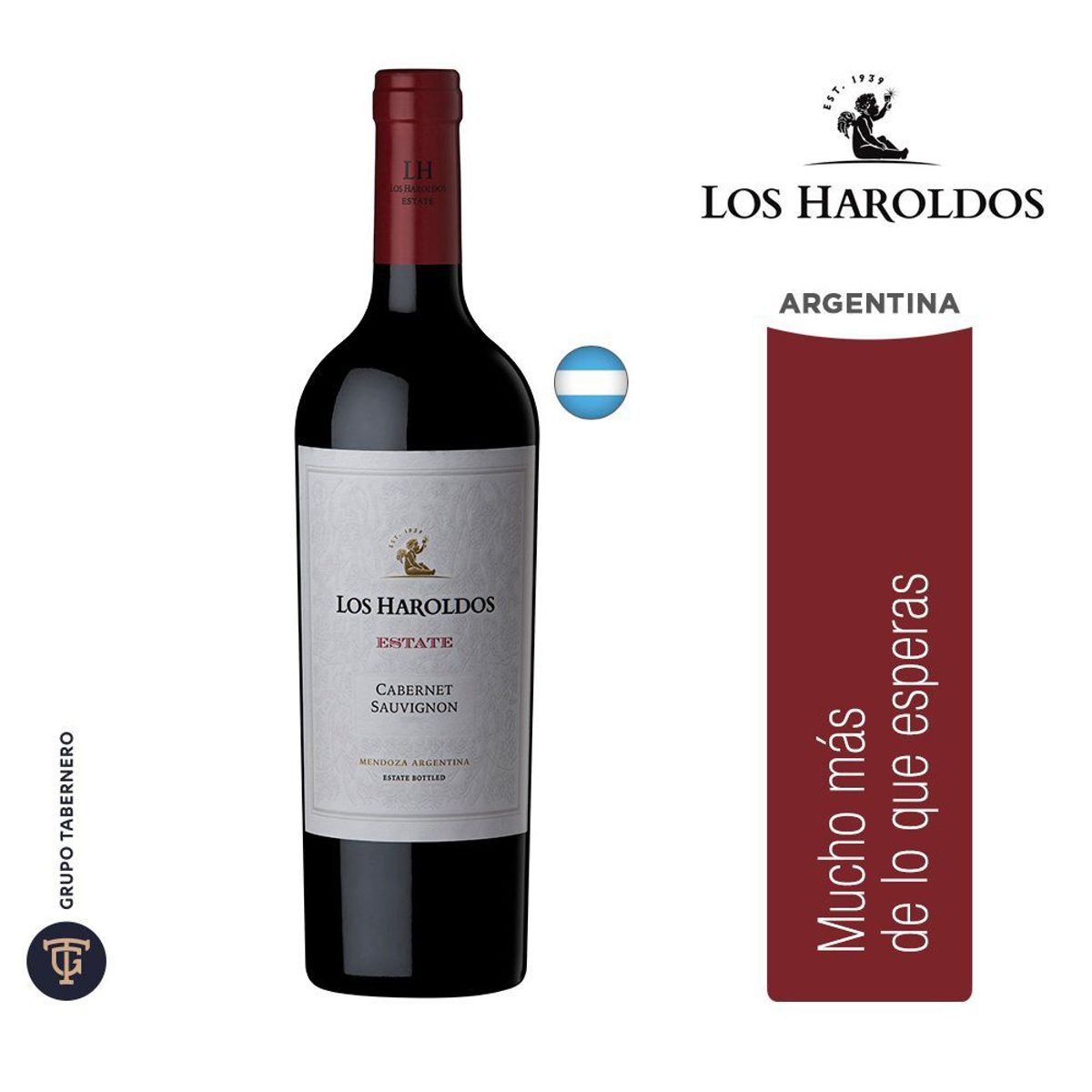 LOS HAROLDOS - Vino Tinto Los Haroldos Cabernet Sauvignon Botella 750 mL