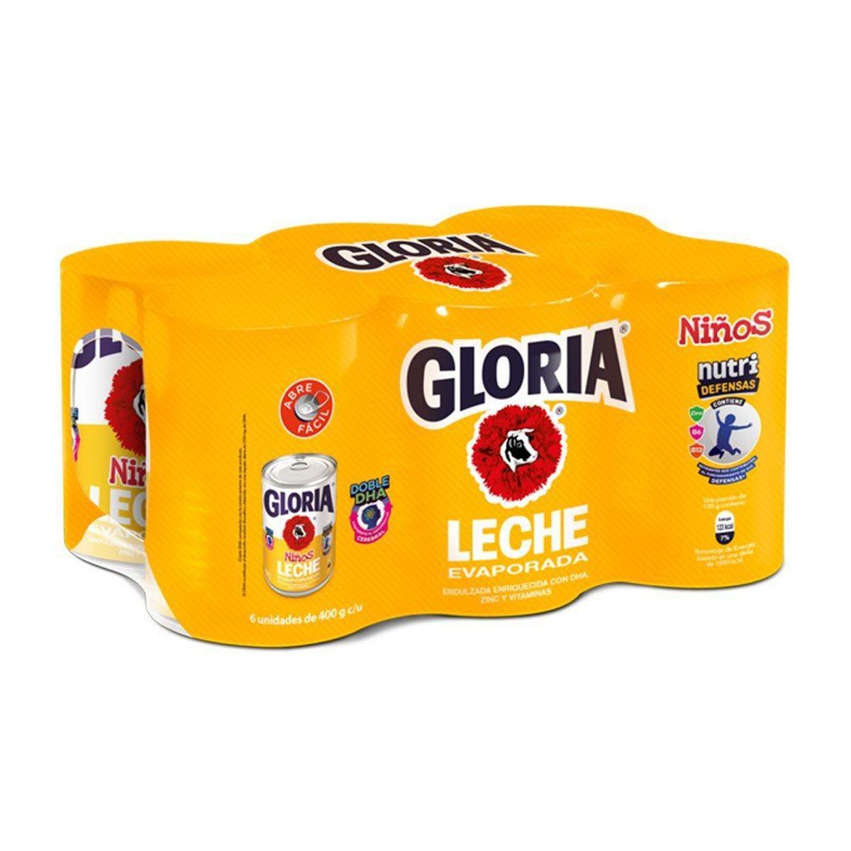 GLORIA - Sixpack Leche Gloria Niños 400 g