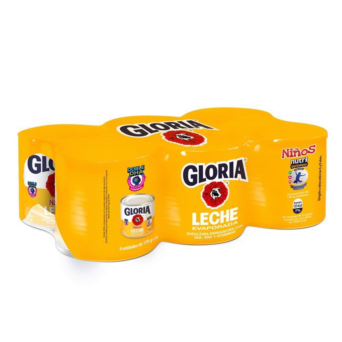 GLORIA - Sixpack Leche Gloria Niños 170 g