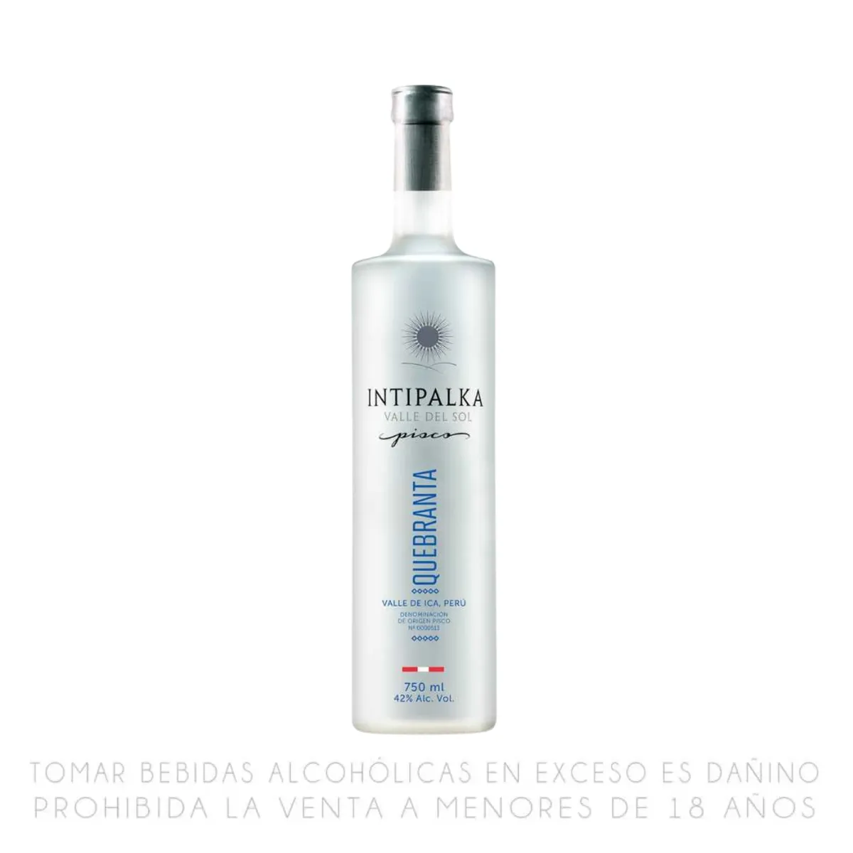 INTIPALKA - Pisco Puro Quebranta Intipalka Botella 750 mL