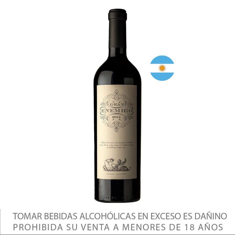 EL ENEMIGO - Vino Tinto El Enemigo Gran Enemigo Botella 750 mL