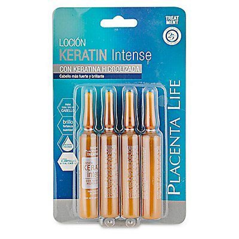 PLACENTA LIFE - Loción Capilar Placenta Life Keratin Intense Pack 4 Ampollas De 13 mL