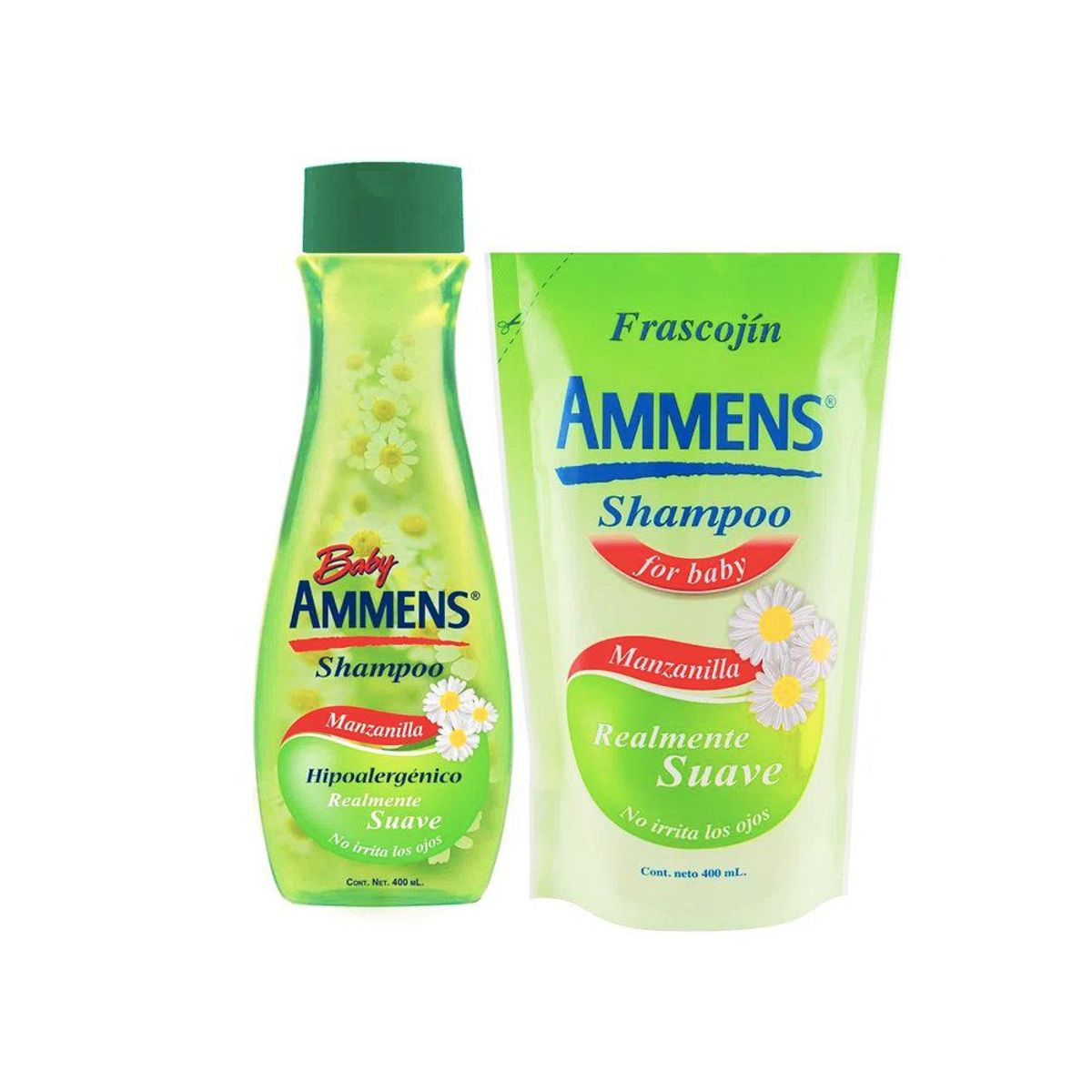 AMMENS - Shampoo Ammens Manzanilla Pack 2 Botellas 400 mL
