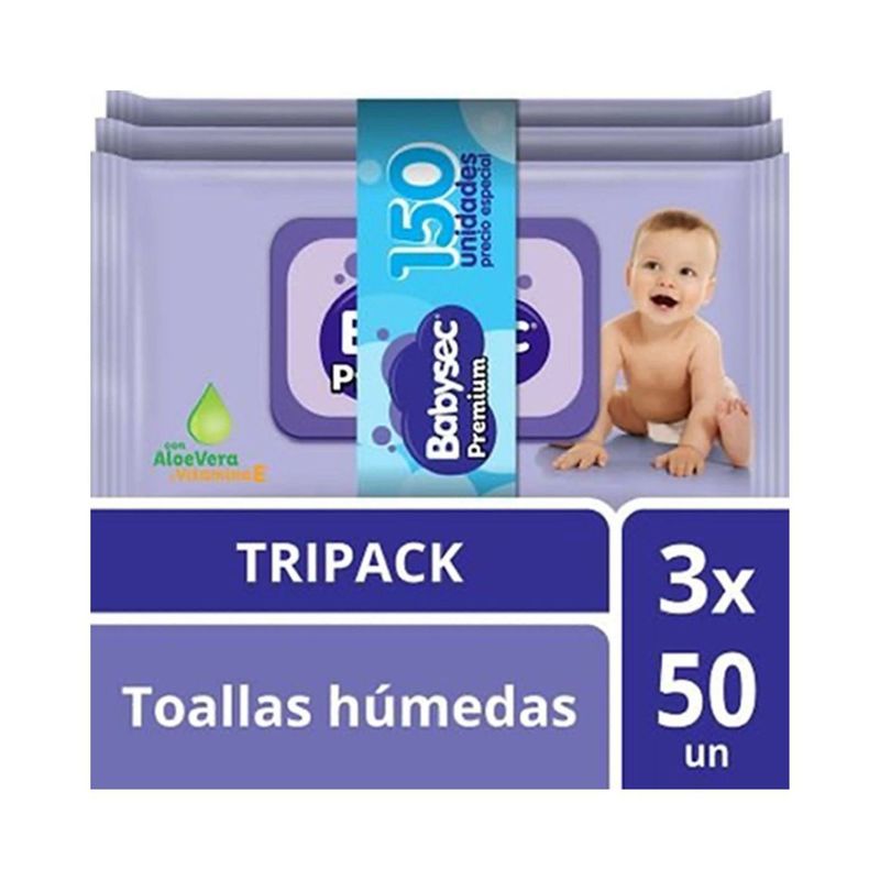 BABYSEC - Tripack Toallitas Húmedas Premium 150 Unidades