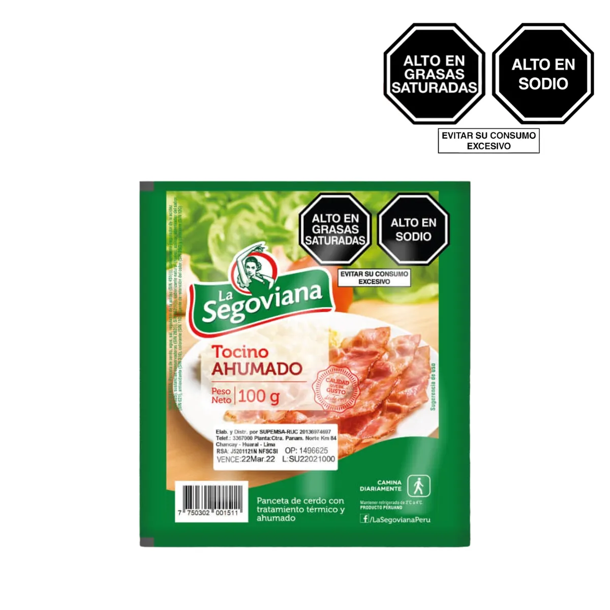 LA SEGOVIANA - Tocino Ahumado La Segoviana Empaque 100 g