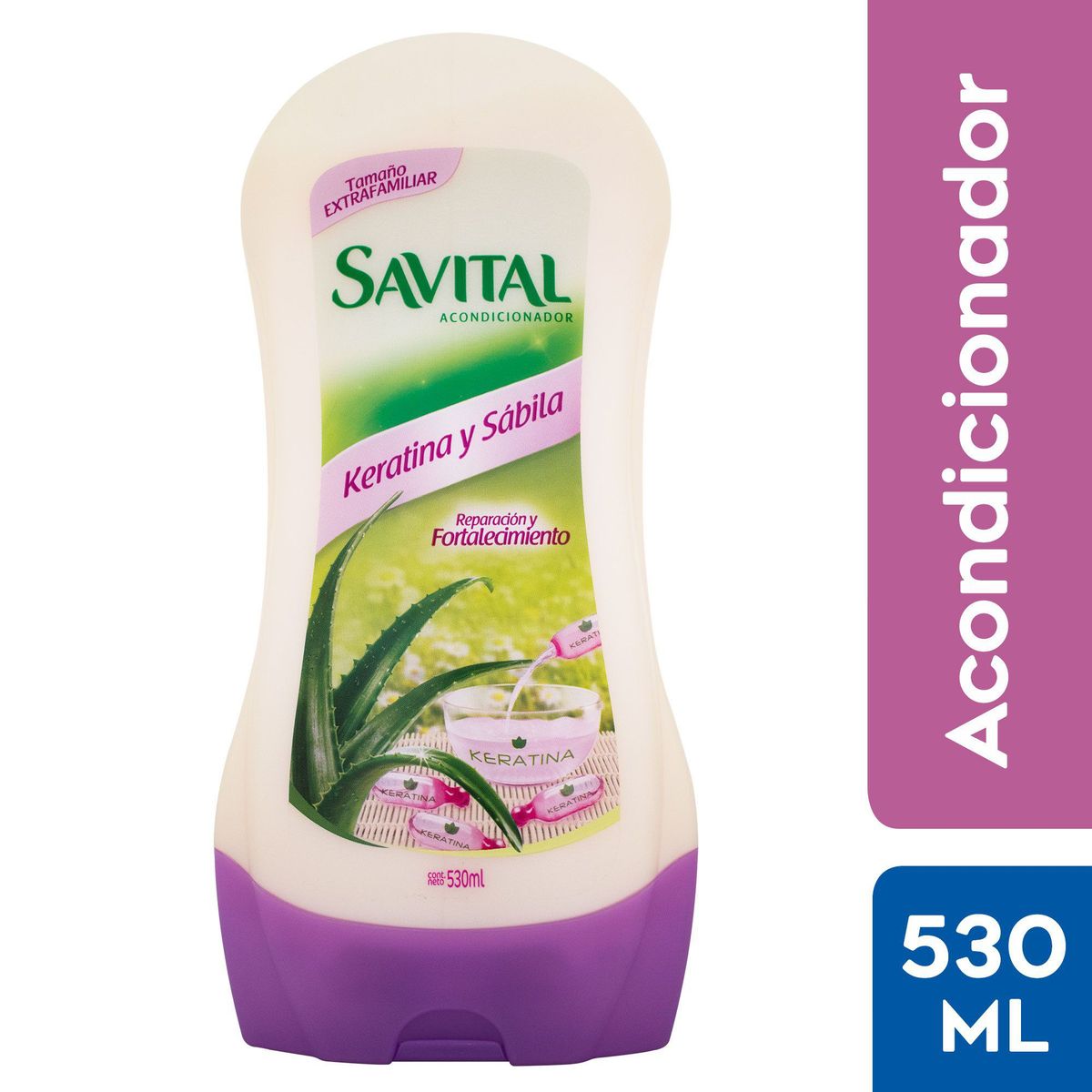 SAVITAL - Acondicionador Savital Reparación y Fortaleza Botella 530 mL