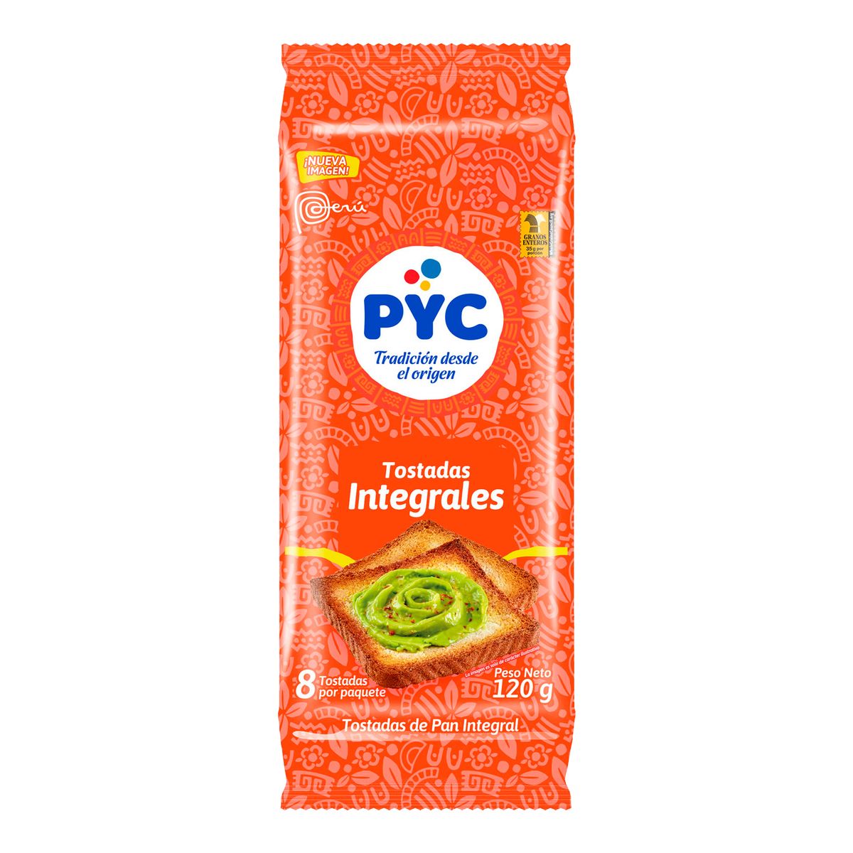 PYC - Tostadas Integrales PYC Bolsa 120 g