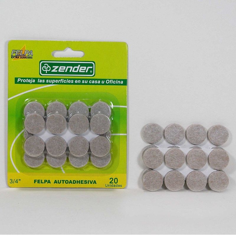 ZENDER - Felpa Adhesiva 3/4 Diametro