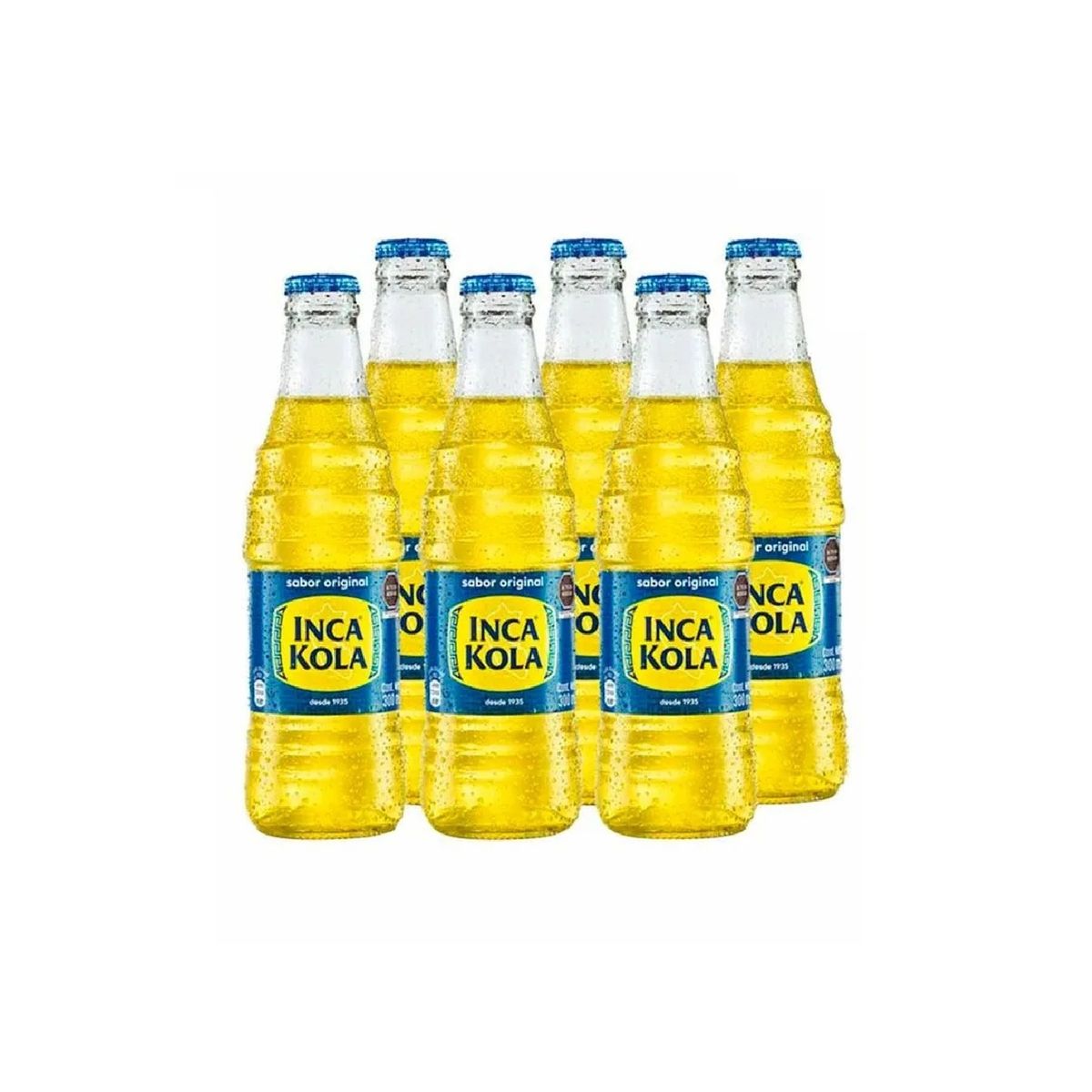 INCA KOLA - Gaseosa Inca Kola Vidrio Sixpack Botella 300 mL