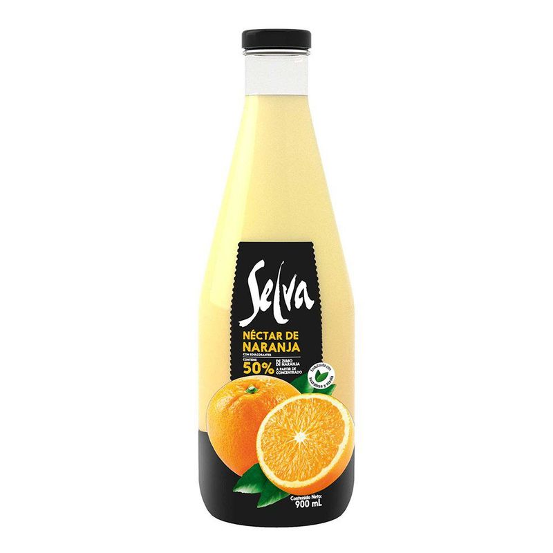 SELVA - Bebida Selva Néctar de Naranja Botella 900 mL