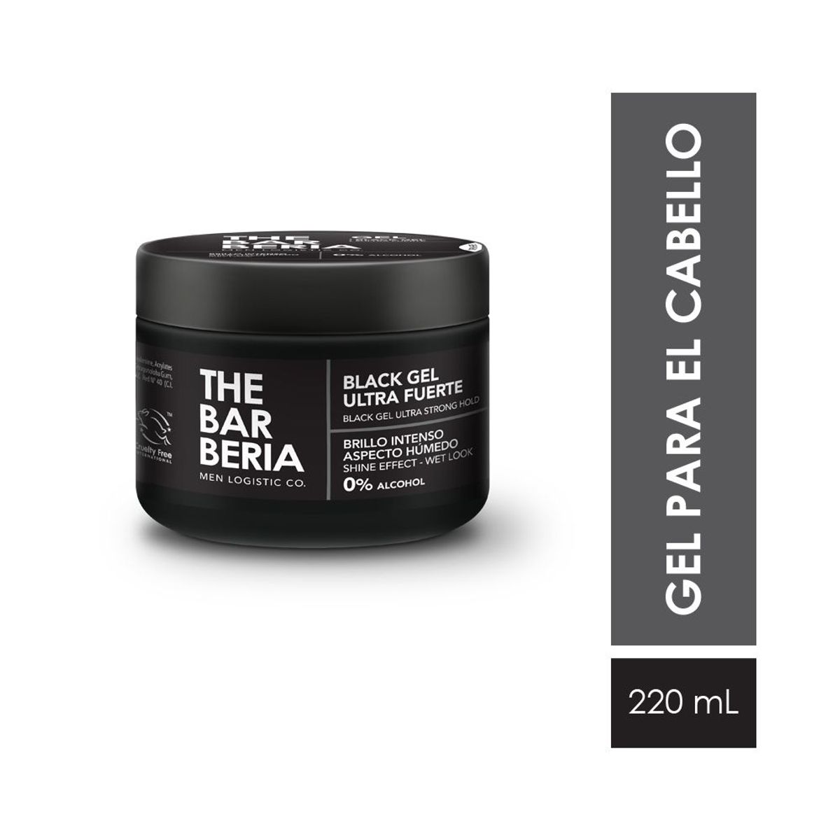 THE BARBERIA - Gel The Barberia Fijación Extrema Black Envase 220 mL