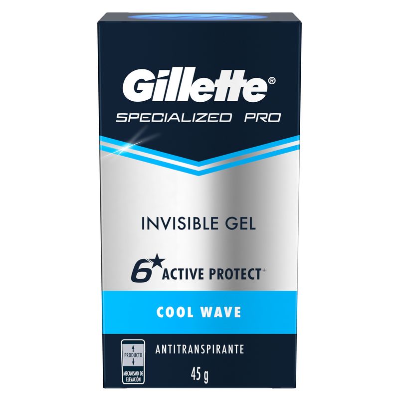GILLETTE - Gel Antitranspirante Gillette Specialized Pro Cool Wave Envase 45 g