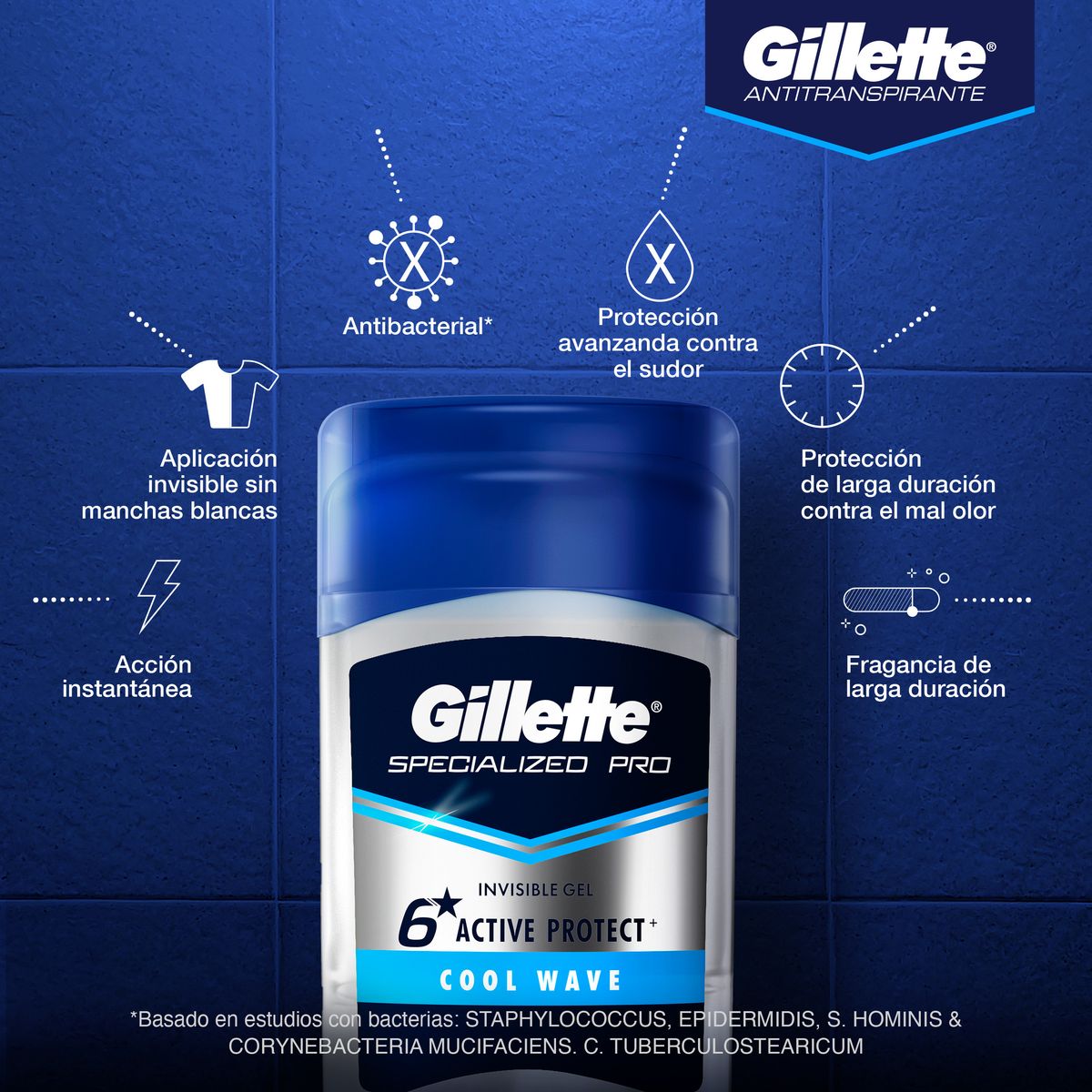 GILLETTE - Antitranspirante en Barra Gillette Clinical Envase 45 g
