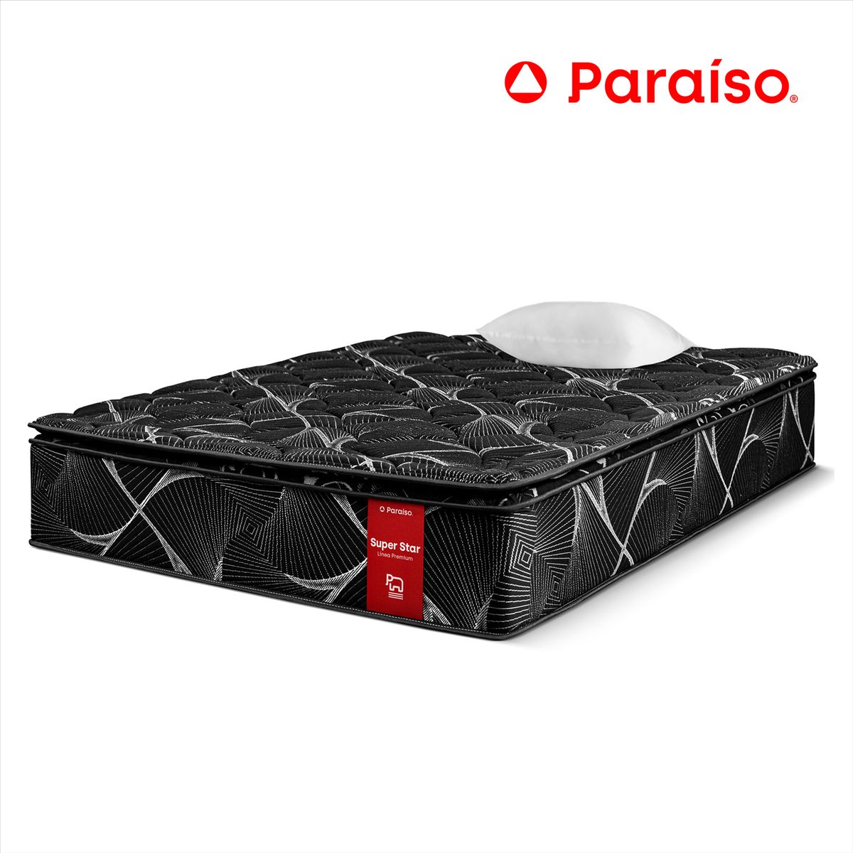 PARAISO - Colchon Super Star Negro 1.5 Plz