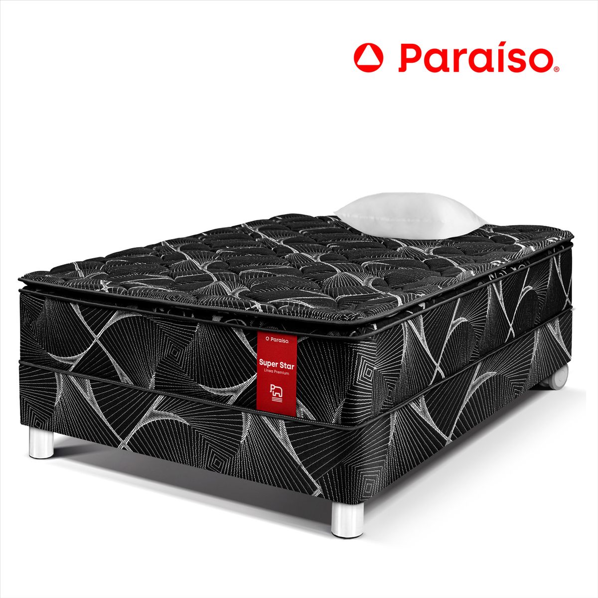 PARAISO - Conjunto Super Star Negro 1.5 Plz