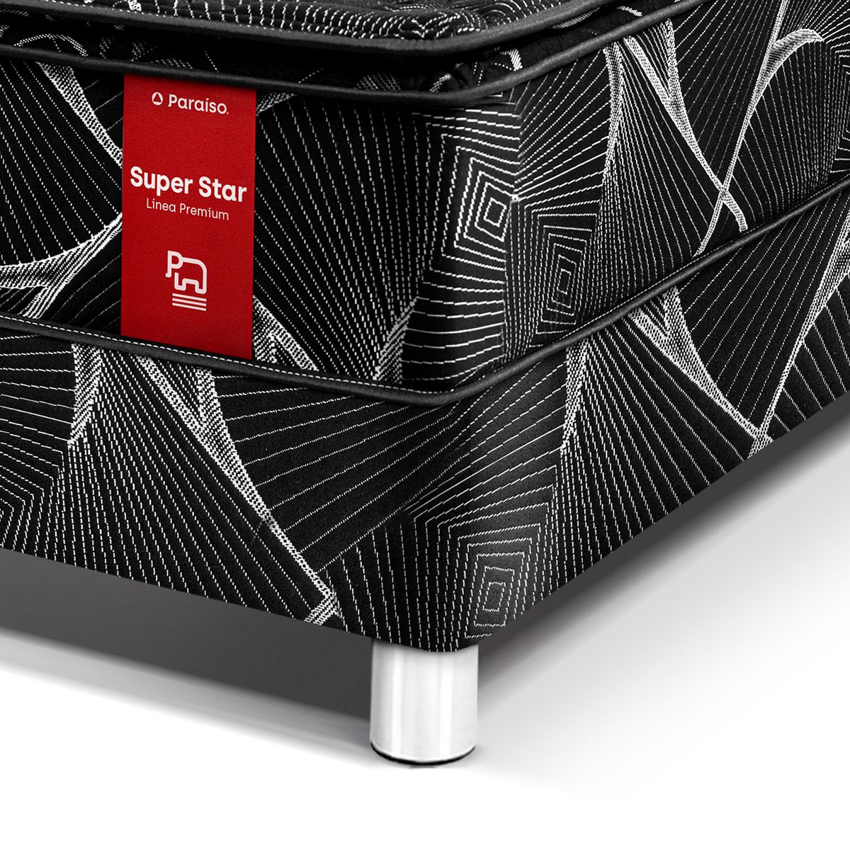 PARAISO - Conjunto Super Star Negro 1.5 Plz