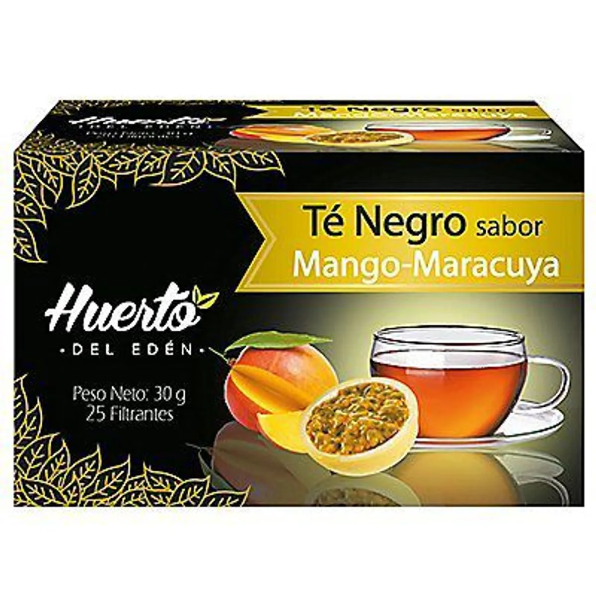 HUERTO DEL EDEN - Infusión Huerto del Eden Té Negro Mango Maracuyá Caja 25 Sobres