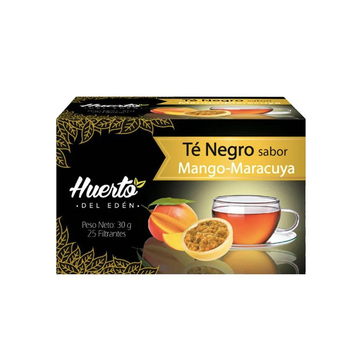 HUERTO DEL EDEN - Infusión Huerto del Eden Té Negro Mango Maracuyá Caja 25 Sobres