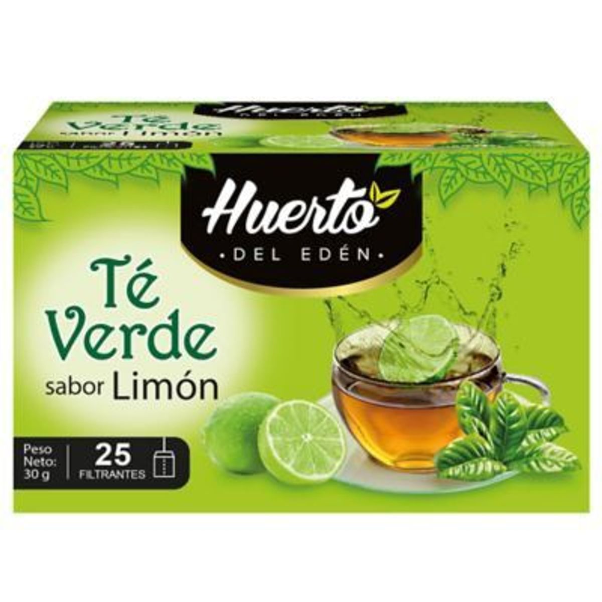 HUERTO DEL EDEN - Infusión Huerto del Eden Té Verde Limón Caja 25 Sobres