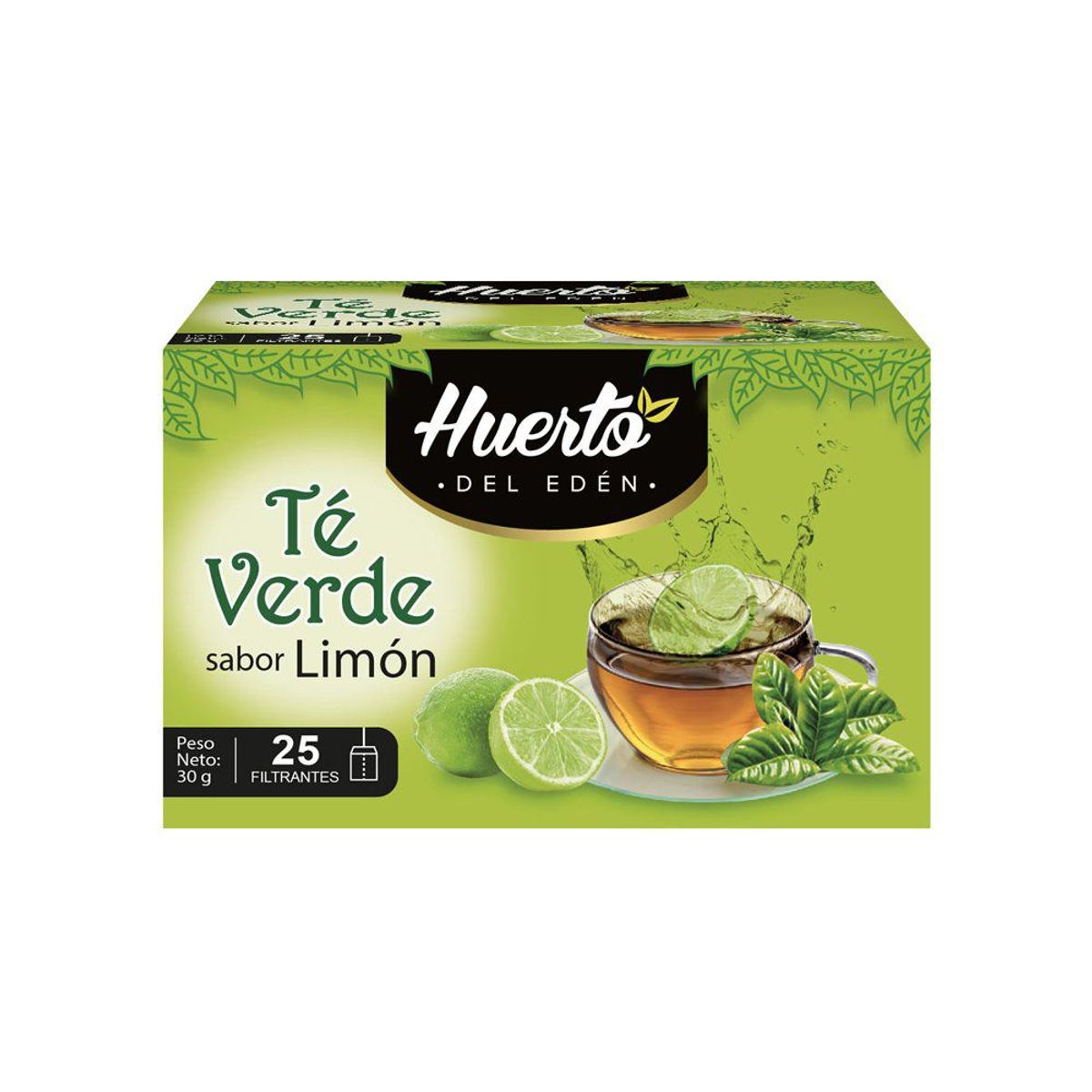 HUERTO DEL EDEN - Infusión Huerto del Eden Té Verde Limón Caja 25 Sobres