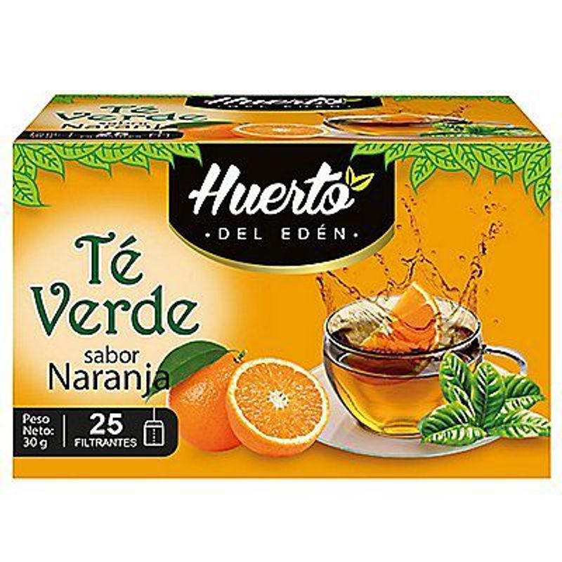 HUERTO DEL EDEN - Infusión Huerto del Eden Té Verde Naranja Caja 25 Sobres