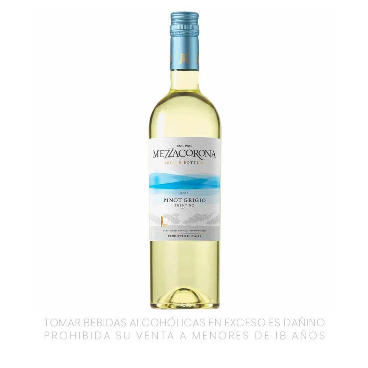 MEZZACORONA - Vino Mezzacorona Pinot Grigio Botella 750 mL